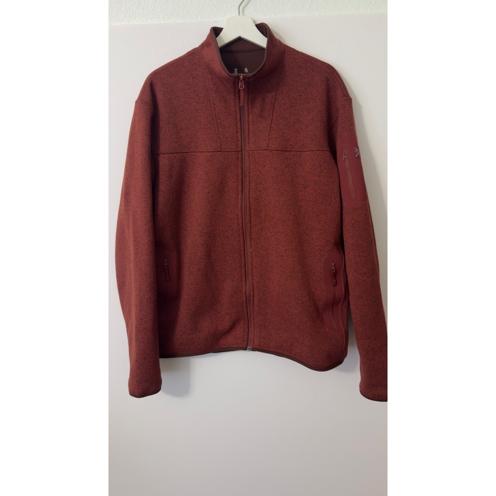 Arcteryx Covert Cardigan Jacket Mens XL Rust Red‎ Full Zip Fleece Gorpcore